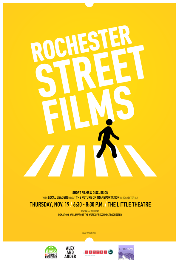 Join us for the very first Rochester Street Films event at The Little Theatre. Thursday, November 19, 2015.