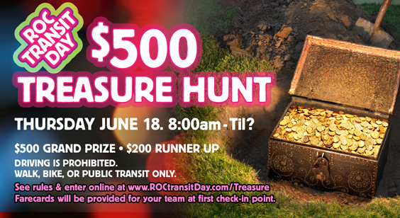 $500 City-wide Transit Treasure Hunt
